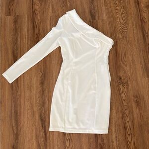 Hello Molly White One-Shoulder Dress